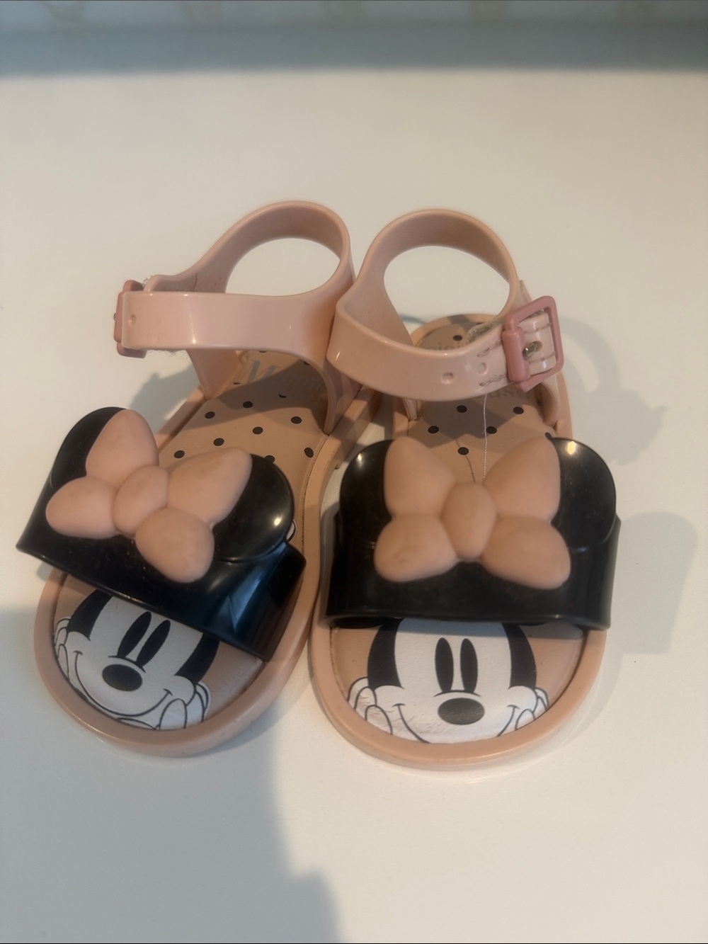Mini Melissa Minnie Mouse Kids Pink Bow Character Sandals - Style size 6